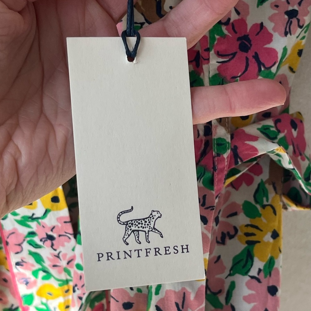 Printfresh robe, NWT. Floral Print Robe with Bunny Design. Size S/M - Picture 9 of 10